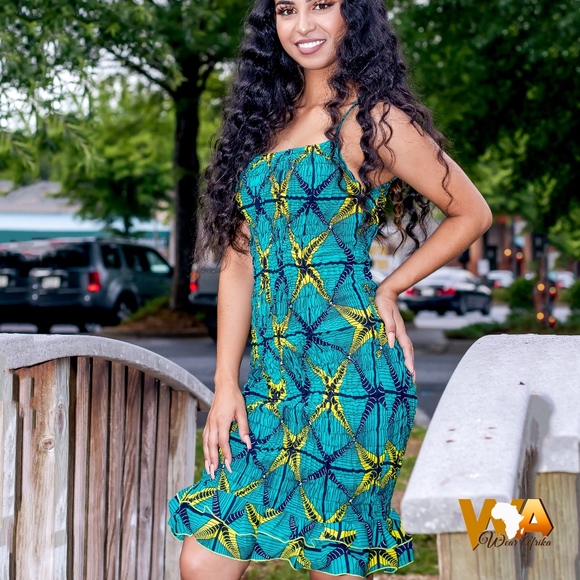 elastic ankara dress